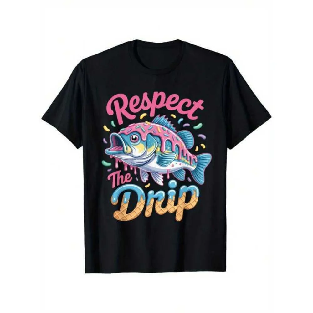 

Respect The Drip Fishing Boys Girls Fish Youth Bass Boys Girls T-Shirt Gifts For Boys Girls Kids180gsm