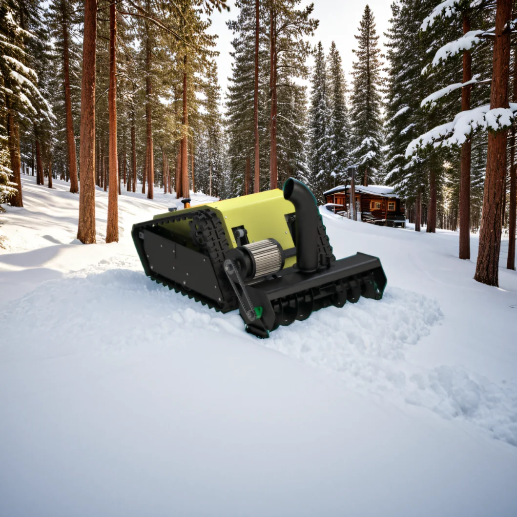 รีโมทคอนโทรลไถหิมะ Multi-Purpose เครื่องเป่าลมไฟฟ้าหุ่นยนต์ Blower ยาง Crawler ไถหิมะเครื่องกําจัดหิมะ
