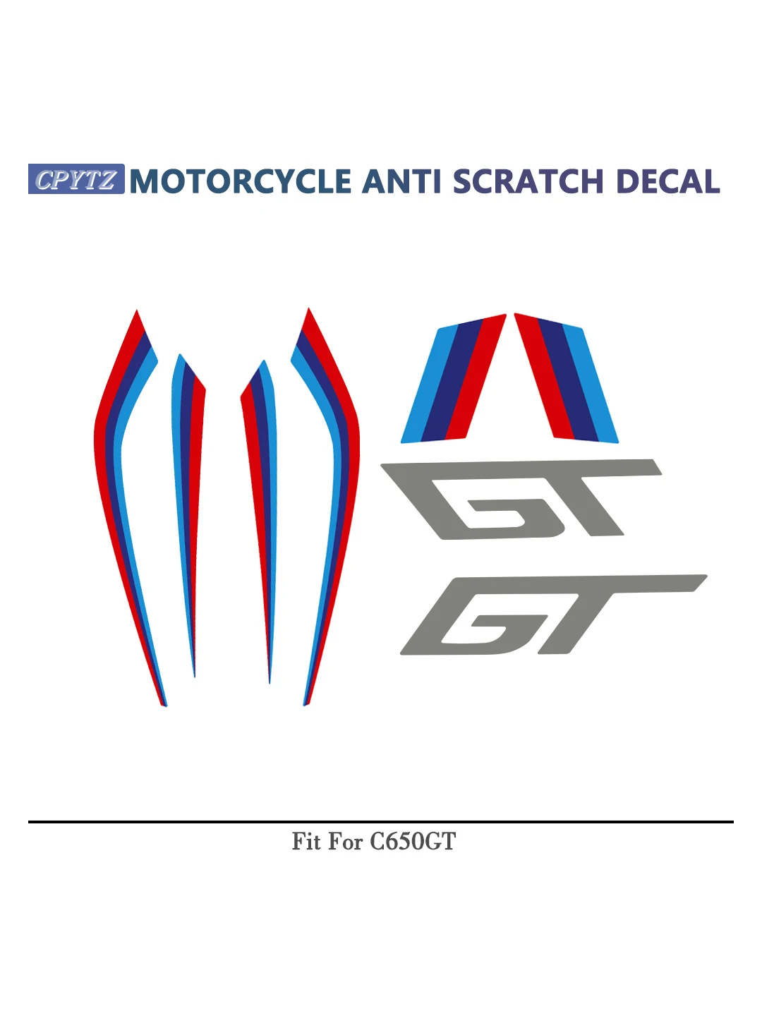 Motorfiets Anti Scratch Decal Fit voor C650GT C650 GT Waterdichte Sticker Bescherming Kit Kuip Stickers Modificatie Accessoires - afbeelding 2