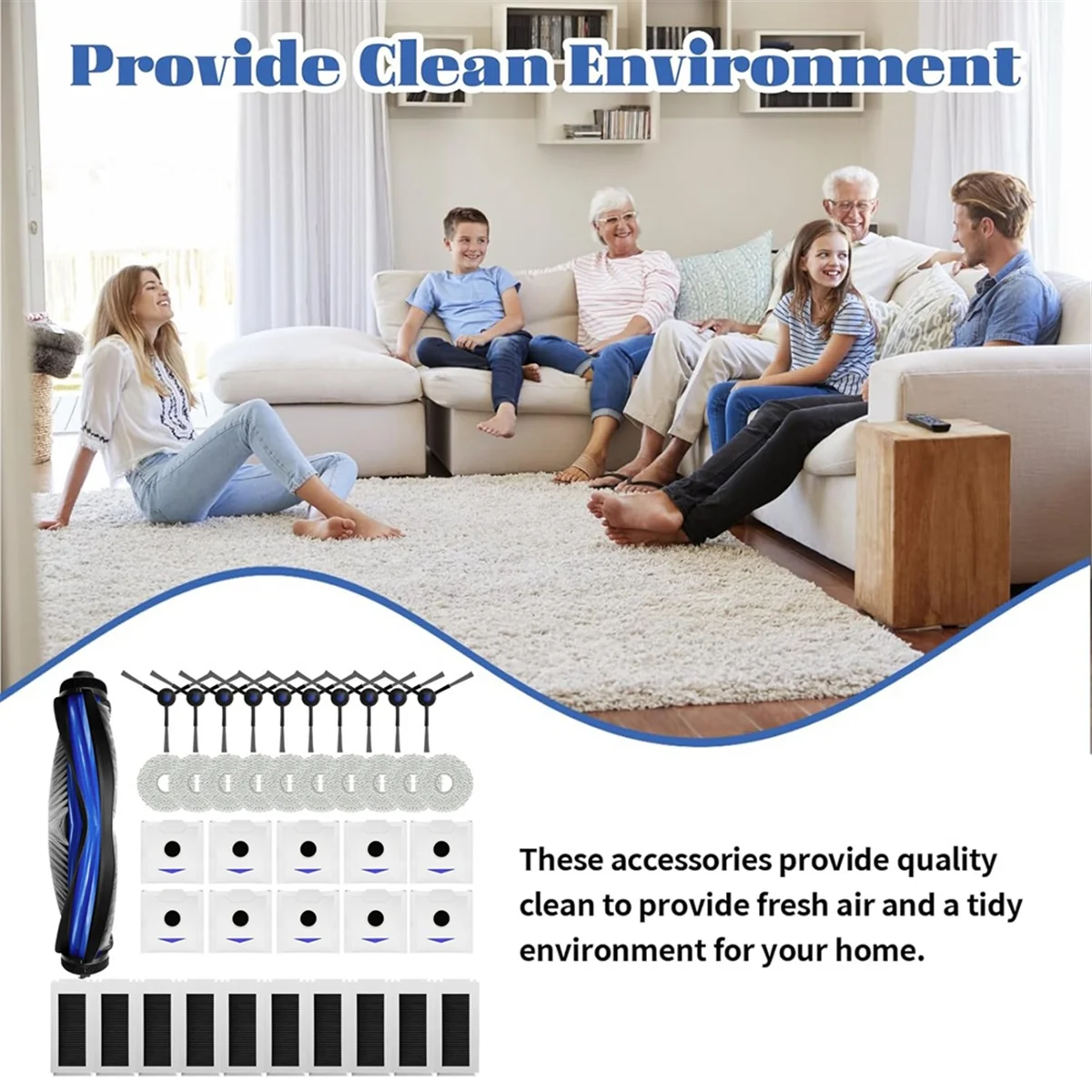 41 шт. щетка-фильтр, мешок для пыли и комплект ткани для швабры для Ecovacs Debot N30 Omni N30 Pro Omni, запасные части для пылесоса