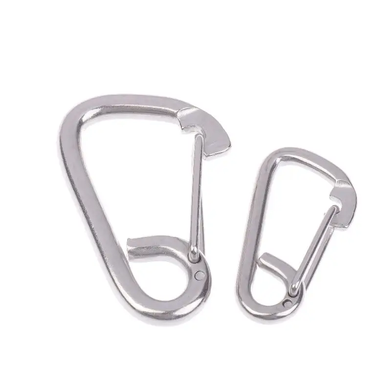 بسيطة الفولاذ المقاوم للصدأ الغوص مشبك كليب الثقيلة التخييم حلقة تسلق السنانير في الهواء الطلق السلامة الغوص مشبك كليب