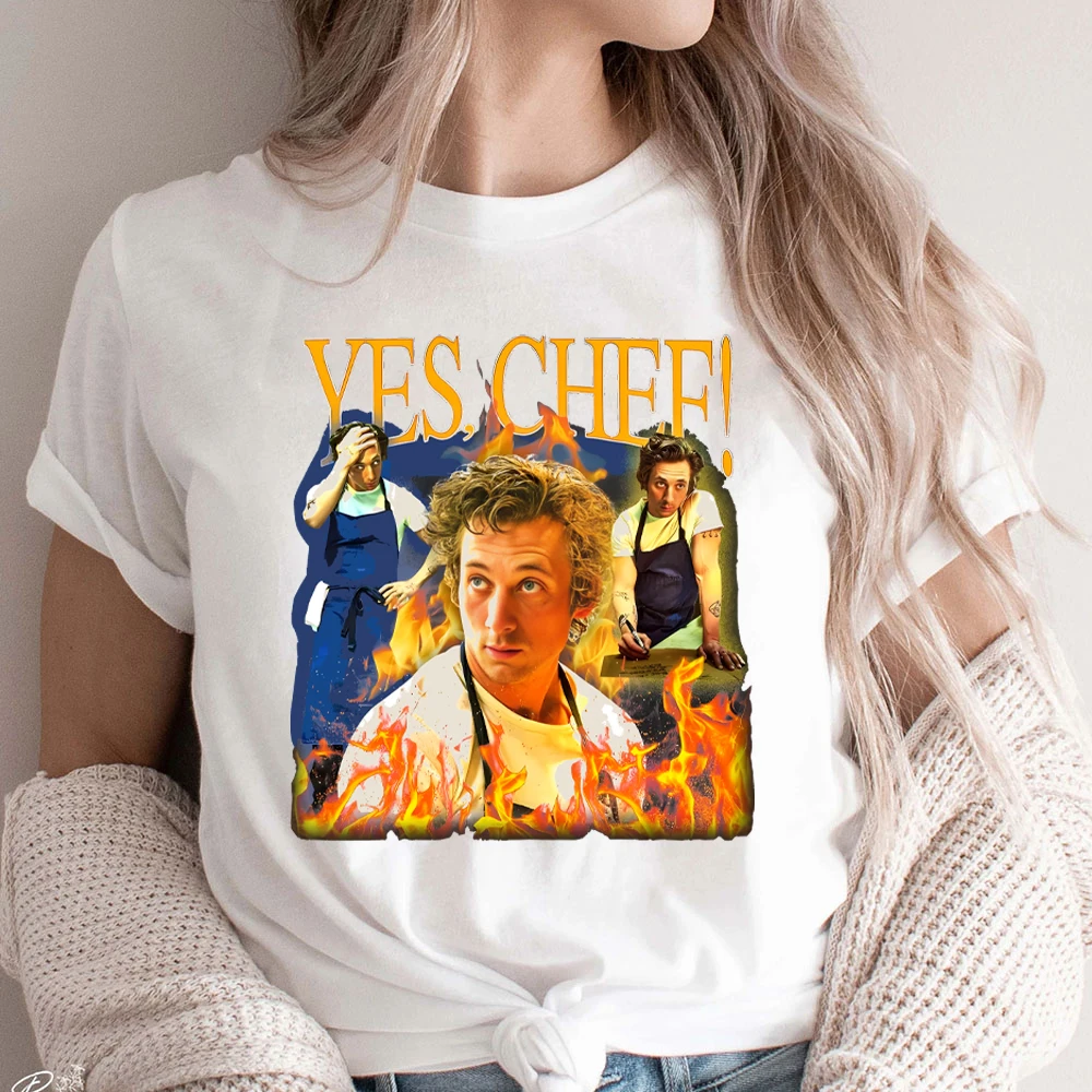 YES CHEF! T-Shirt TV Show Women's Clothing Tee Richie Gift Original Beef Berf Chicagoland Bear T-Shirts Homage Women Clothes Tee