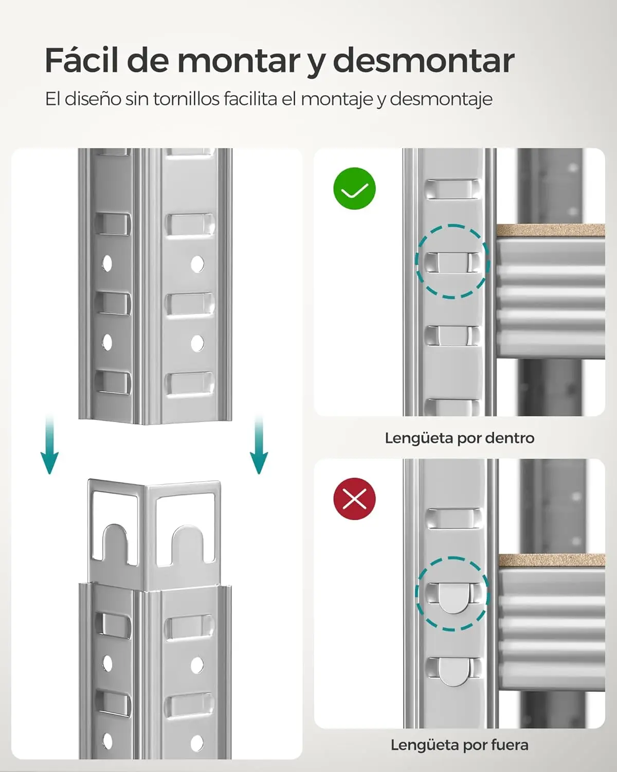 2 つの Estanterías Almacenaje de 5 Niveles、Estantería Metálica、モジュラー、Garaje、Almacén、Trastero、Cocina、Carga の組み合わせ