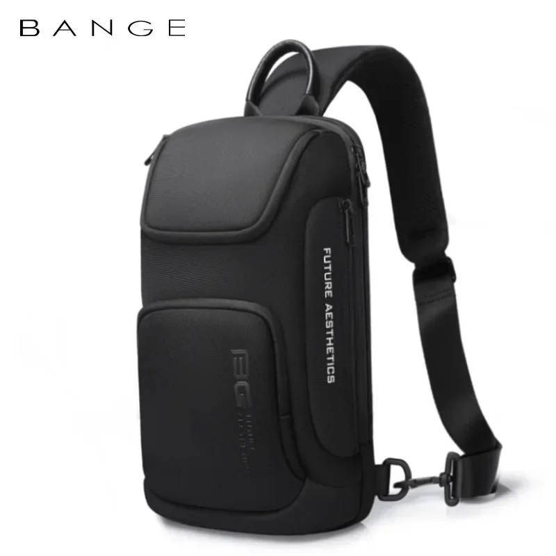 BANGE Heren Messenger Bag met grote capaciteit Ultralichte en draagbare waterdichte rugzak met meerdere zakken Reisborsttas voor 9,7" iPad