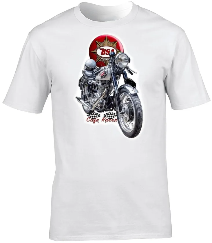 

T-Shirt Cafe Racer Motorbike Motorcycle Biker Short Sleeve Crew Neck Men's and women's T-shirts