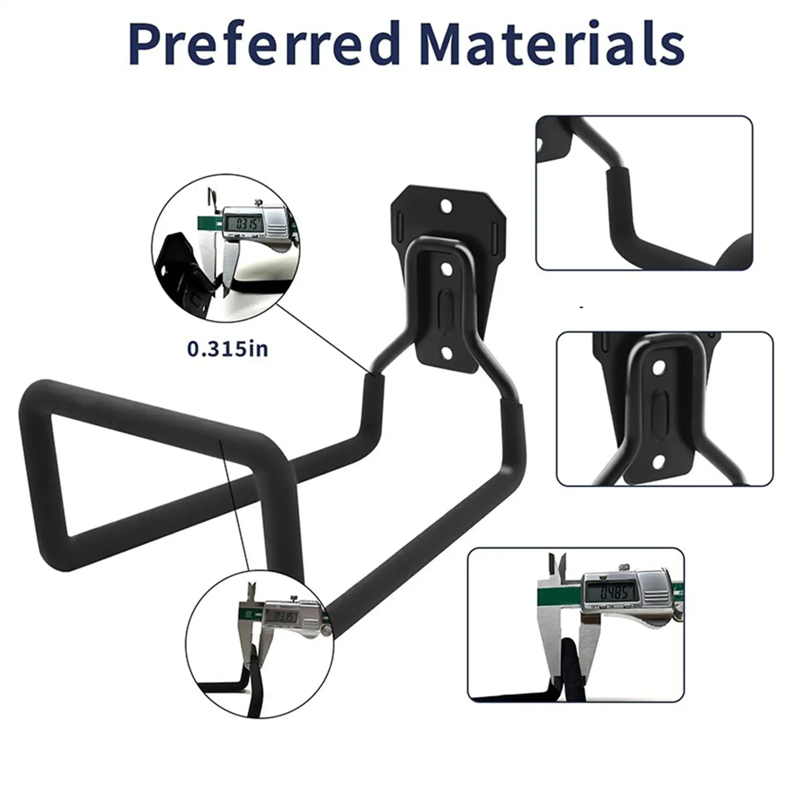 3-hole Storage Hook Garage Heavy-duty Metal Hook Outdoor Garden Warehouse Tools Wholesale Storage Water Pipe Hook