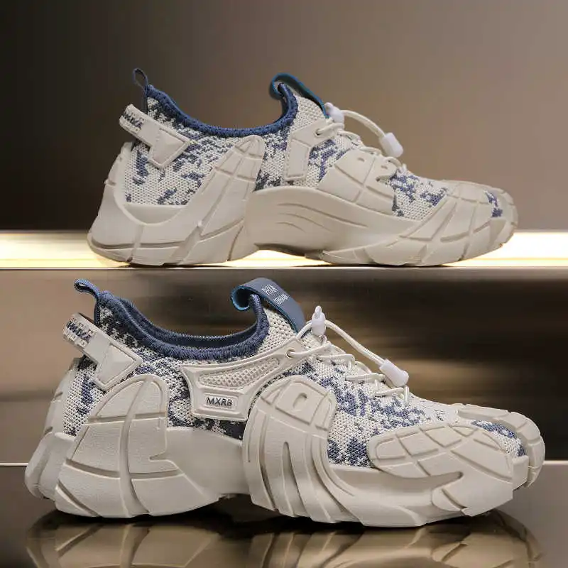 

Hiphop Normal Leather Men Outdoor Hiking Shoes Black And White Trainers Tourism Shoes Sneakers Sports Outings Exercise