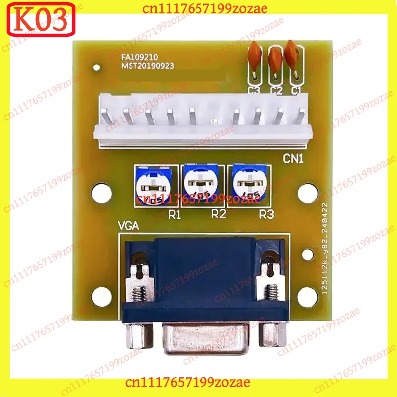 KJ02 CGA‑VGA Signal Converter Board CGA To VGA VGA To CGA Adapter Arcade Monitor Video Replacement Accessories