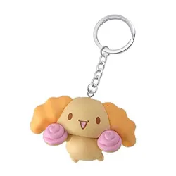 New Cute Chiffon Cake Dog Big Keychain PVC Keyholder Small Key Chain Ring Pendant Toy Gifts Gifts