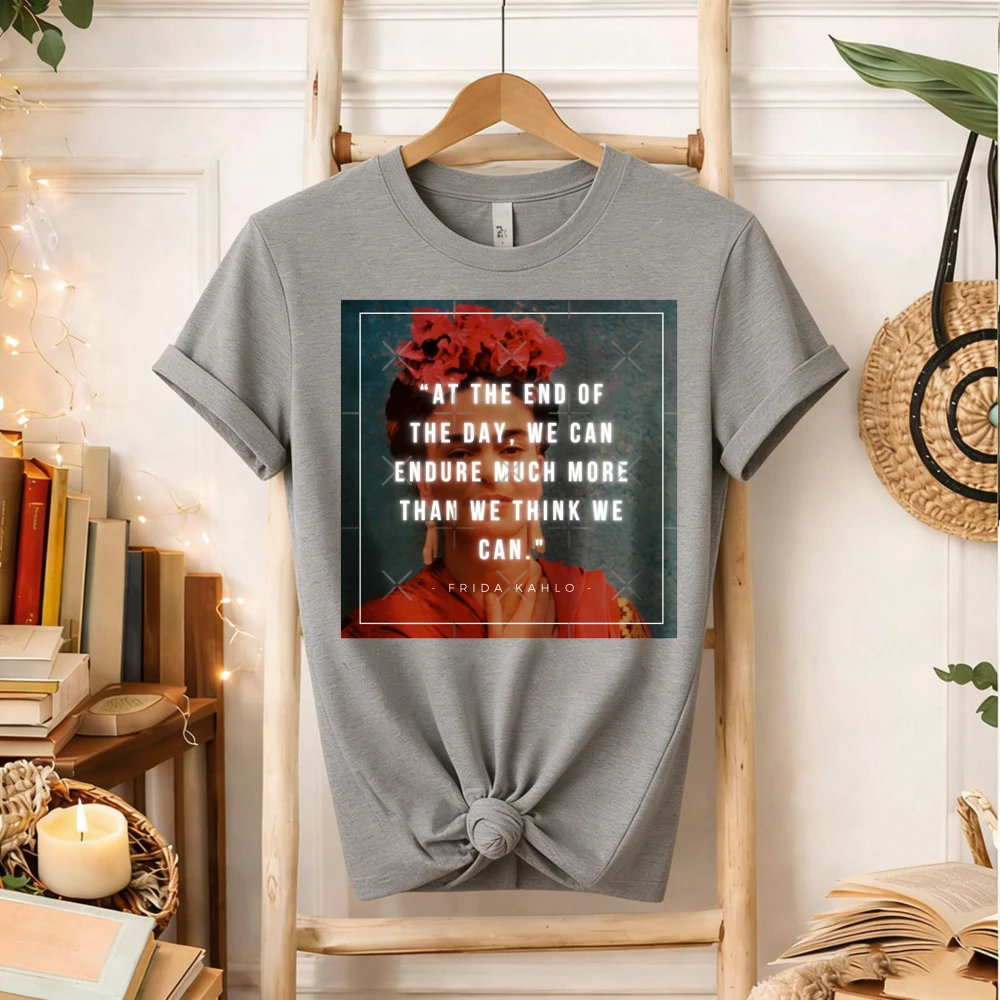 Camiseta con cita de Frida Kahlo, camiseta gráfica de Frida Kahlo, camiseta de artista mexicana, regalo para amantes del arte feminista, camisetas de algodón
