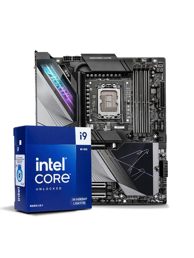 

14th generation I9 /14900KF/KS boxed processor with Gigabyte Z790CPU motherboard set.