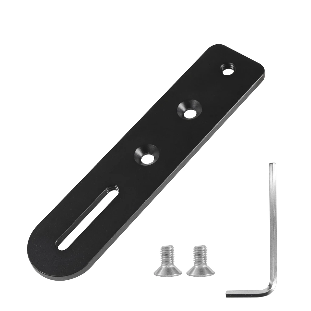BGNing Aluminiumlegierung Connect Mount Plate Support 30 kg mit 1/4 Zoll Schraubenlöchern Schnellwechselplatine für SLR-Kamerafotografie – Detail 3
