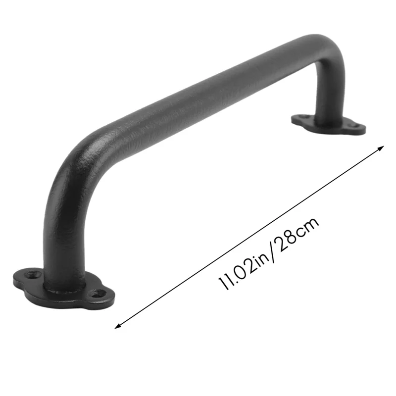 ABGR-2Pcs 10-дюймовый металлический промышленный трубный настенный поручень-ручка для двери сарая, перила для лестниц