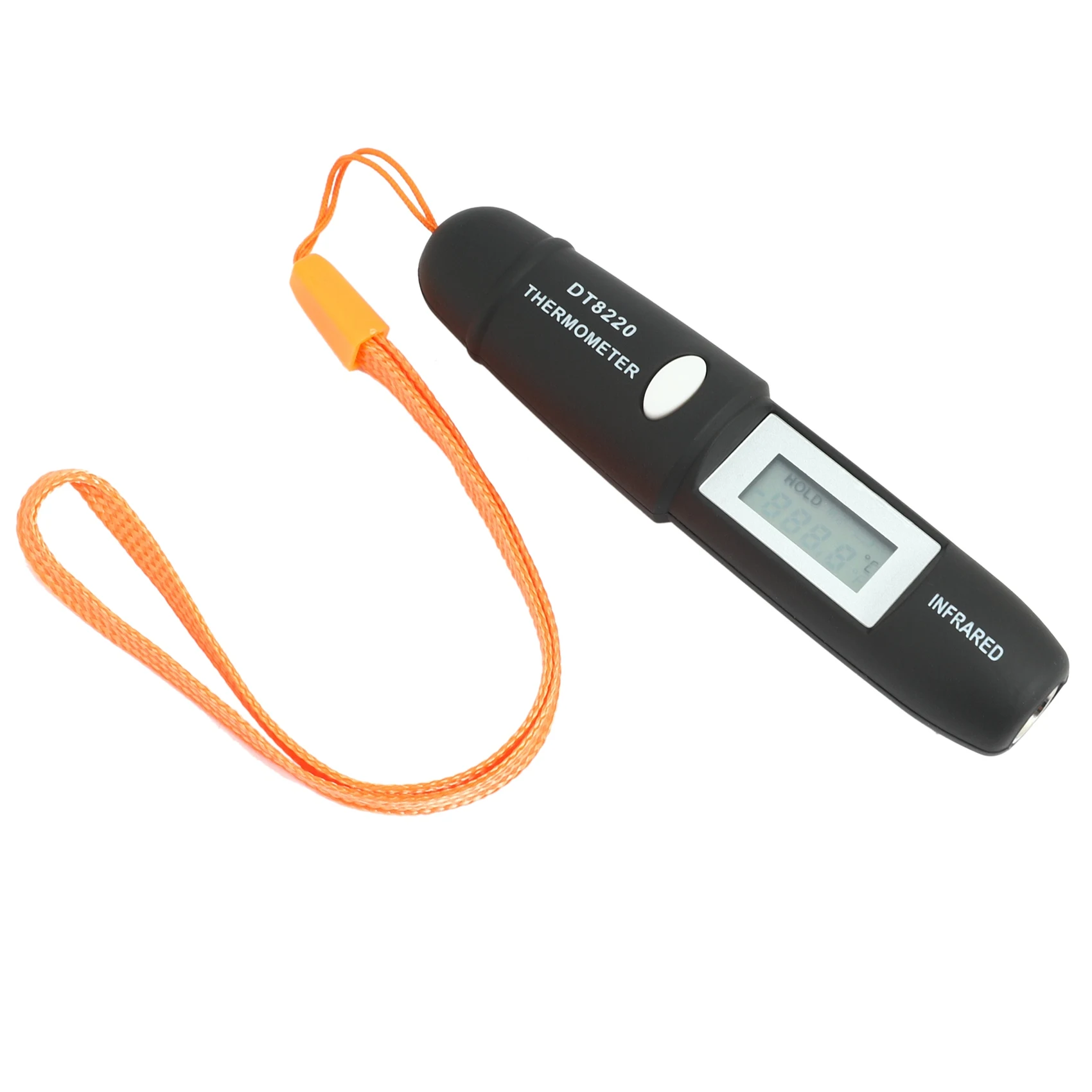 Non-Contact Mini Infrared Thermometer IR Temperature Measuring Digital LCD Display Infrared Thermometer Pen DT8220 Black