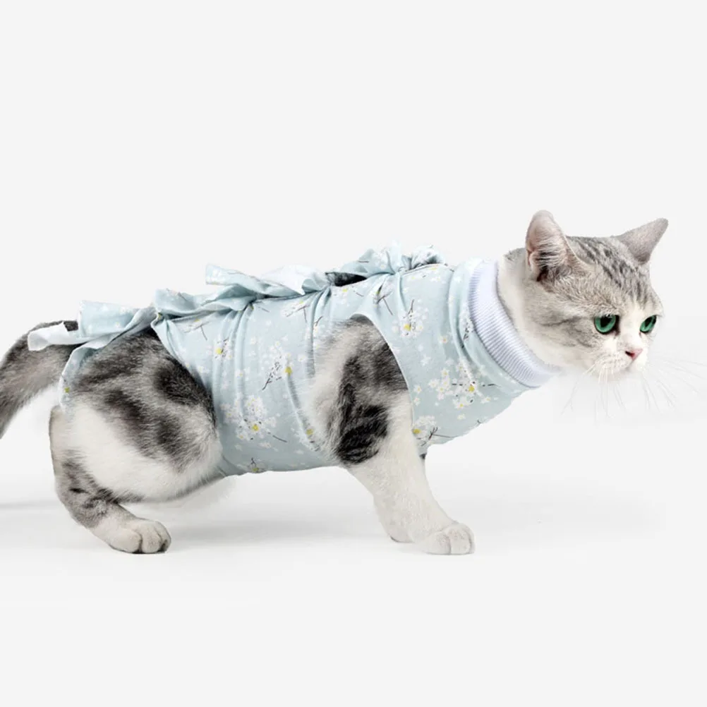 

Cat Recovery Clothes Pink Plum Blossom Size M Breathable Comfortable Soft Elastic Postoperative Sterilization Recovery Costume