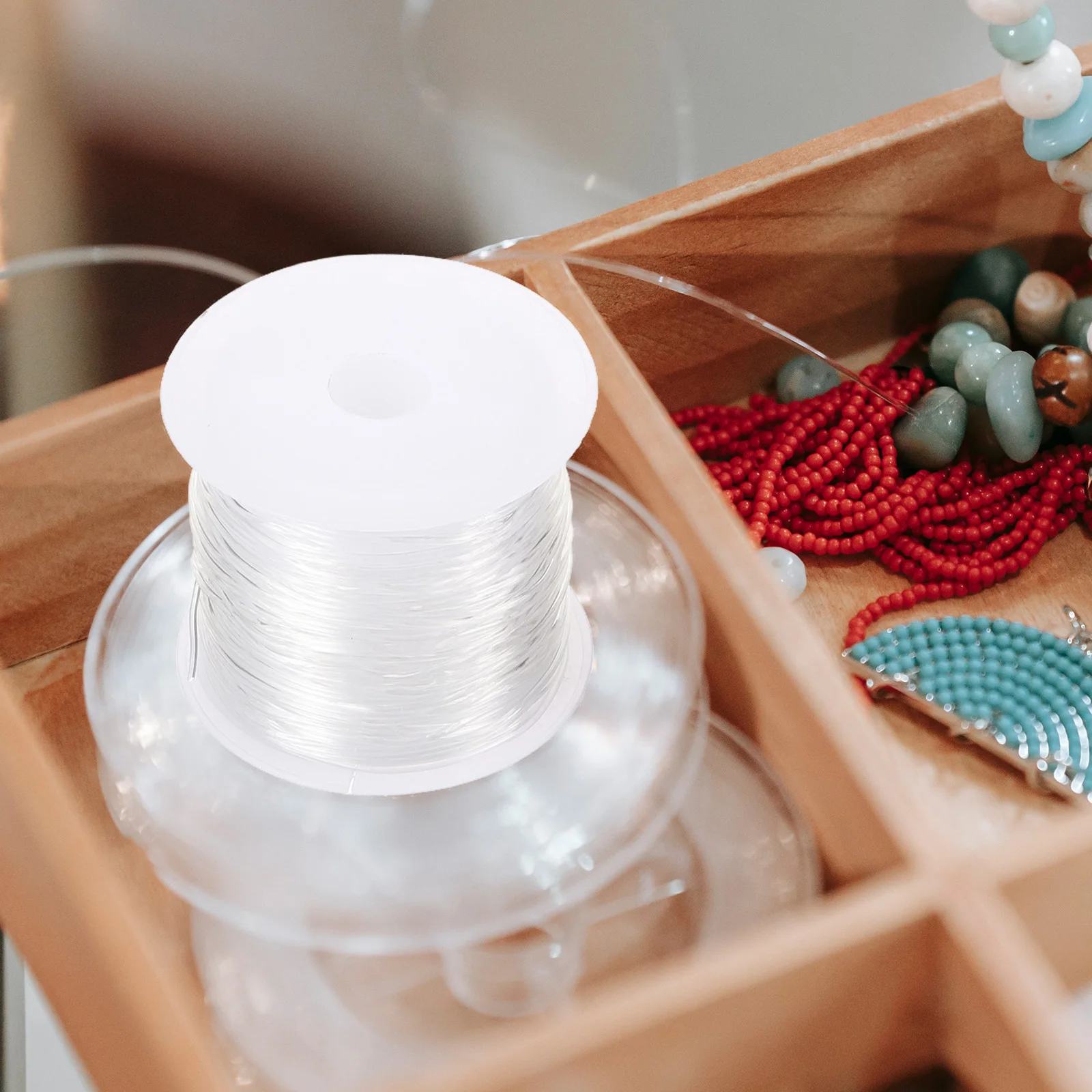 

2 Rolls Bracelet Making Elastic Thread Jewelry Diy Stretchy Beading String Crafting Supplies Elastic Cord For Bracelets Hair