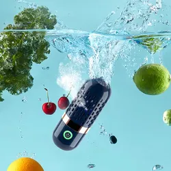 Dark Blue Meat Fruit and Vegetable Purifier Home Portable Fruit and Vegetable Cleaner Remove Pesticide Residue Vegetable Washer