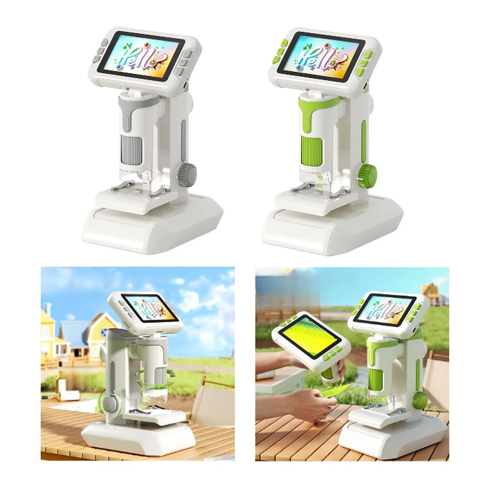 Kindermikroskop, elektronische Lupe, tragbare USB-wiederaufladbare Outdoor-Lupe für Kinder, Studenten, Geburtstagsgeschenke