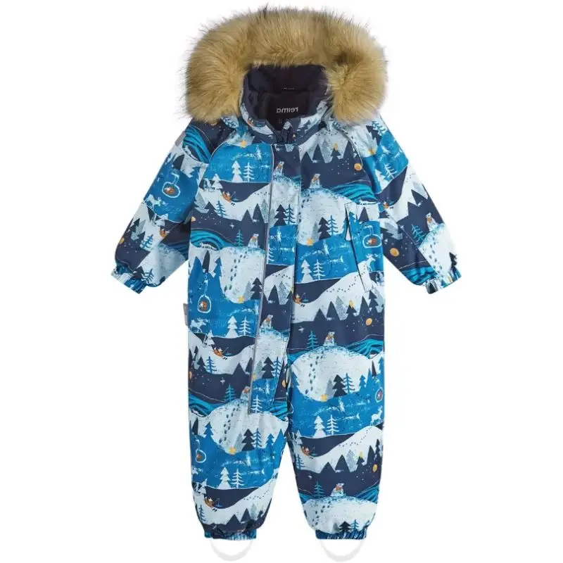 

Thickened sub zero windproof and waterproof children's one-piece ski suit winter version 2 snowflake-20 Russian winter ski suit