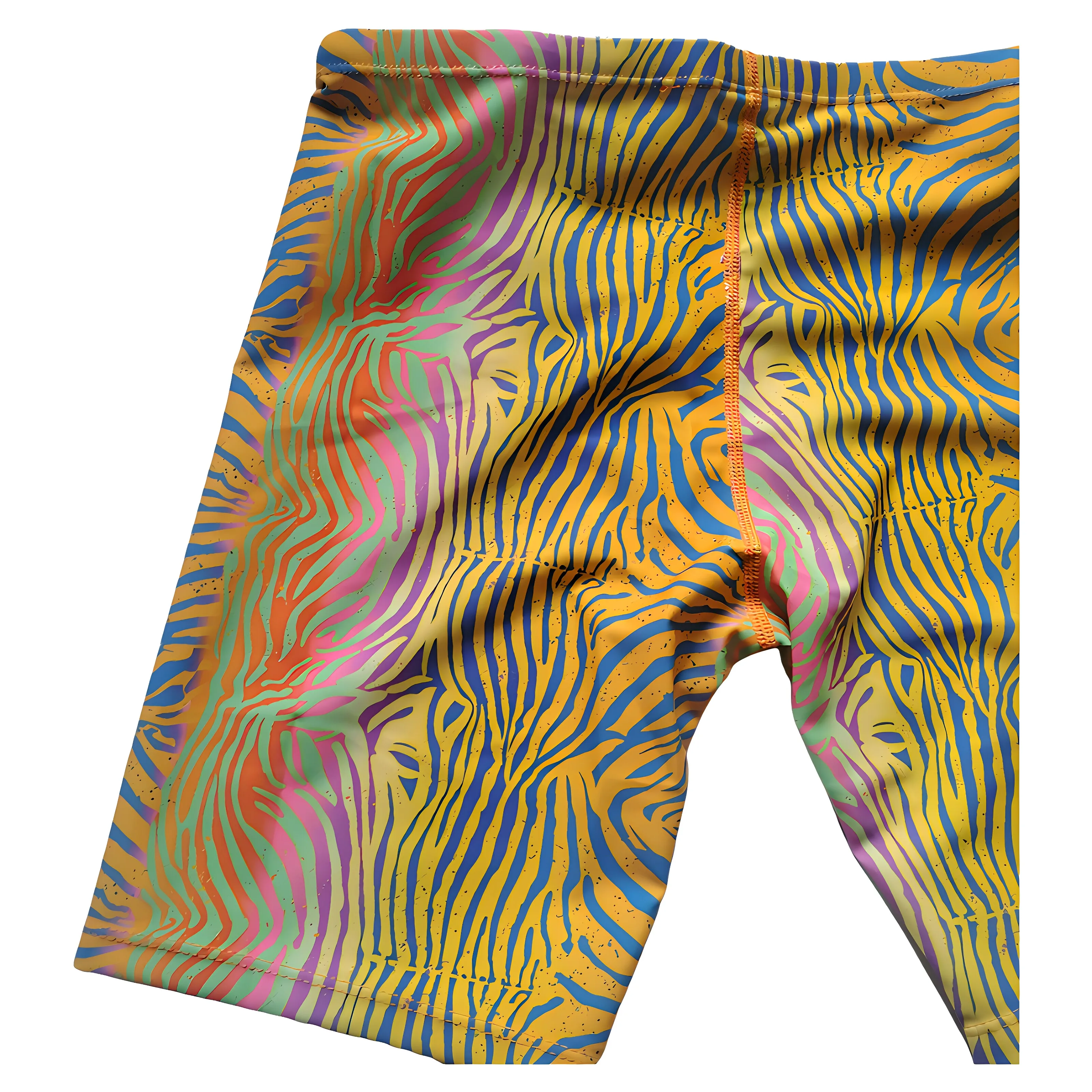 Colorful Zebra Print Men's Swim Trunks High-Elastic Quick-Dry Swimming Shorts for Spa Resort Fun image 3