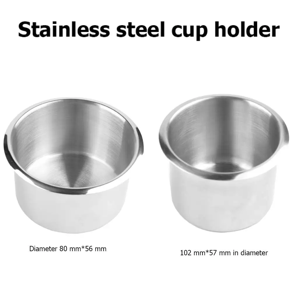 1pc Stainless Steel Cup Drinking Holder for Car Truck Marine Boat Camper Barge