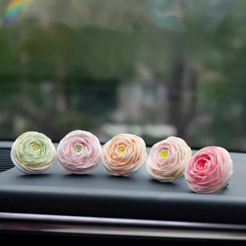 3D Flower Aromatherapy Gypsum Mold Rose Silicone Gips Mould Car Ornament Candle Decoration Supplies