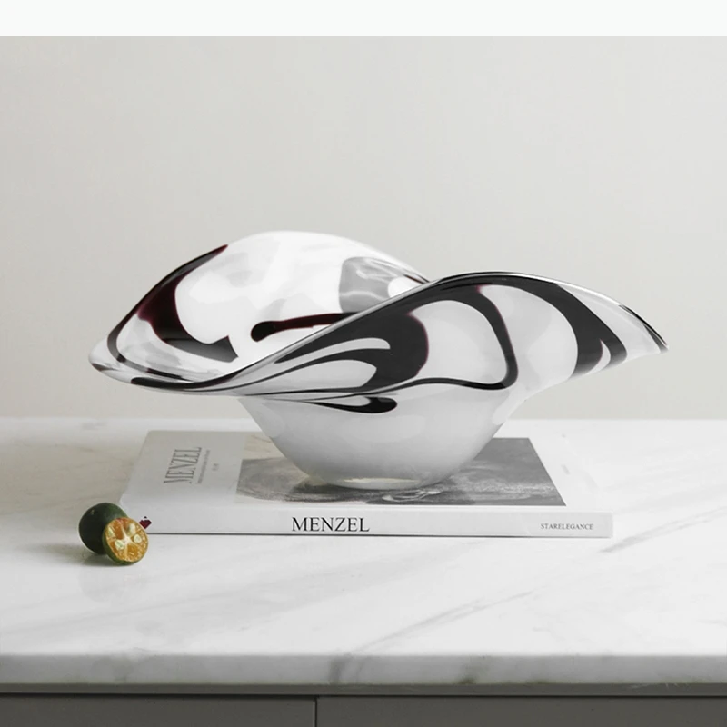 Streamlined Fruit Plates Glass Dinner Plates Hotel Restaurant Fruit Plate Home Kitchen Dessert