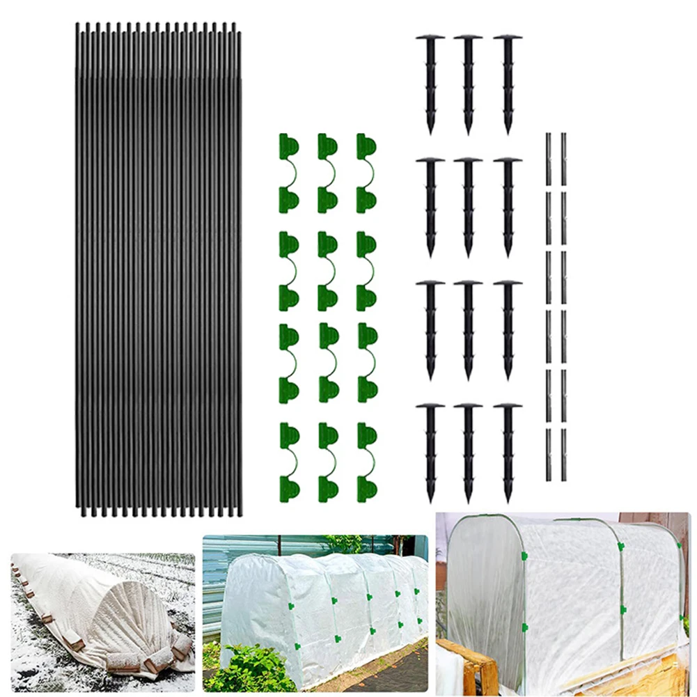 

Набор для самостоятельной сборки садовых арки-опор для приподнятых грядок и теплиц, защита растений, с фибергласовыми стержнями, соединителями и зажимами