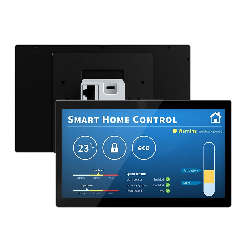 

YC-SM08M 8 Inch Tuya Control Loxone Apps Control Metal Smart Home Control Panel for Industrial Use New Product