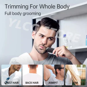 Electric hair trimmer in the groin for men, Pubic Body Grooming Clipper, bikini cap, rechargeable shaver, razor 6 Main Sales Men's Pepilor - №1