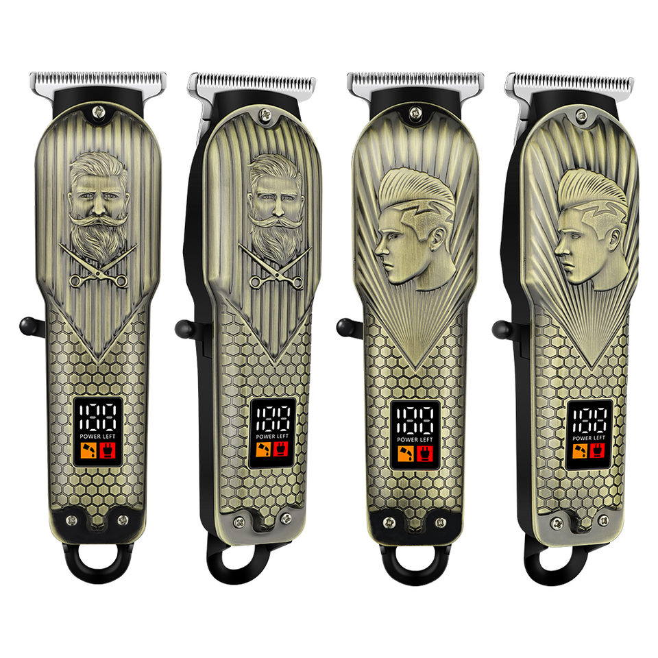  HIENA hair Trimmer LCD Display Cordless Hair Trimmer for Men USB Type-C Rechargeable Barber Clipper with 1.5-4mm Guide Combs 
