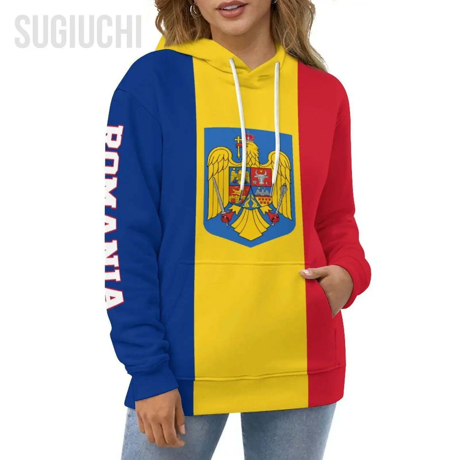 Unisex 3D Hoodie Romania Flag Men Women Polyester Harajuku Sweatshirt Pullover Hoodies Casual Cool