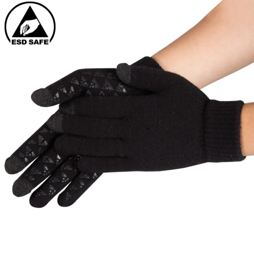 Pure Silver Infused Conductive Earthing Grounding Gloves for Men Women, Anti-Odor & Moisture Wicking Quarter Gloves