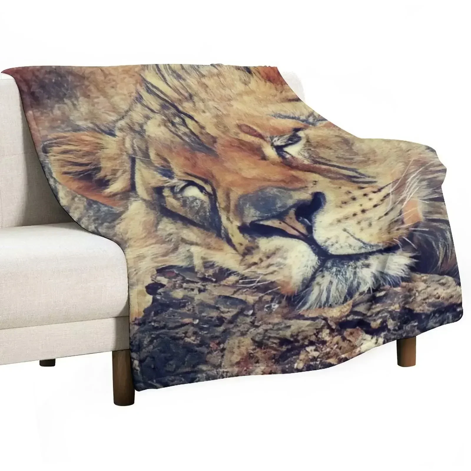 Sleepy Lion Throw Blanket Kid'S Warm Beautifuls Stuffeds Softest Flannels Blankets