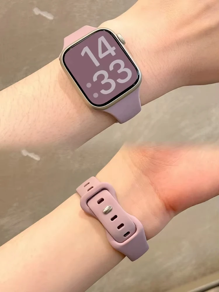 Sport Strap for Apple Watch Bands 46mm 40mm 41mm 44mm 45mm 42mm 38mm 49mm Soft Waterproof iWatch Series 9 8 SE 10 9 8 7 6 5 4 3