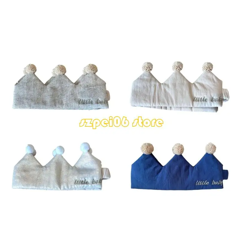 

45BF Регулируемый головной убор с короной для новорожденных, украшения для фотосессии на 100 дней, вечеринки