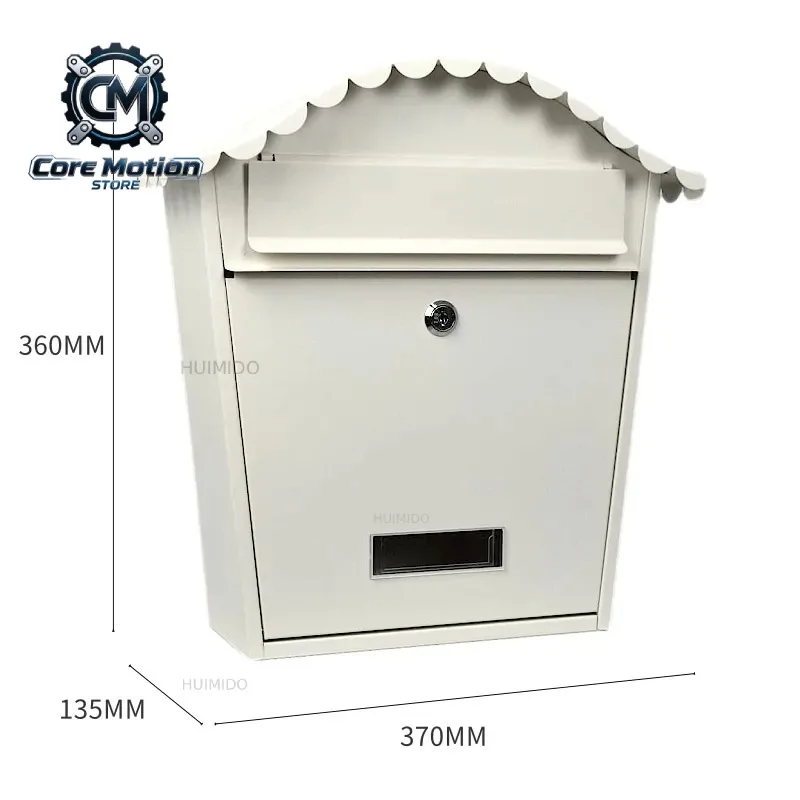 Stainless Metal Retro Mailbox Wall Mount Secure Locking Mail Box  Front Door Gate Letterbox Drop Box Magazines Receive Box