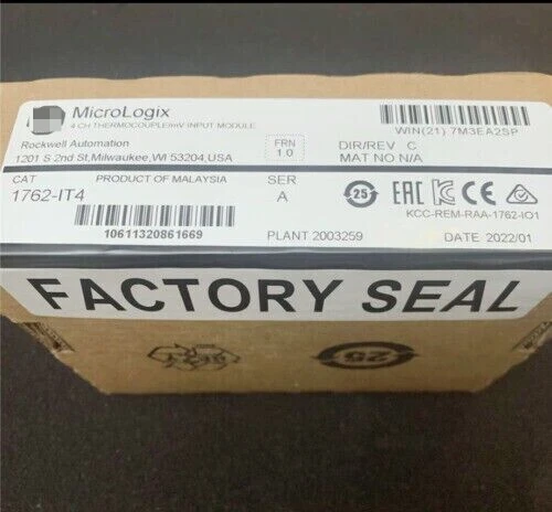 

New Factory Sealed 1762-IT4 SER A MicroLogix Themocouple/mV Module 1762IT4