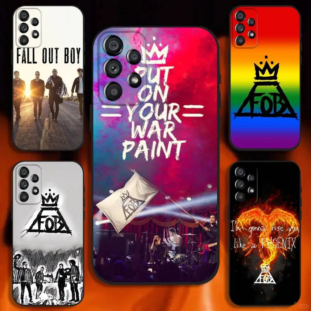 

Fall Out Boy Band Phone Case For Samsung Galaxy A20,A21s,A22,A31,A32,A52,A53,A72,73,A80 Soft Black Cover
