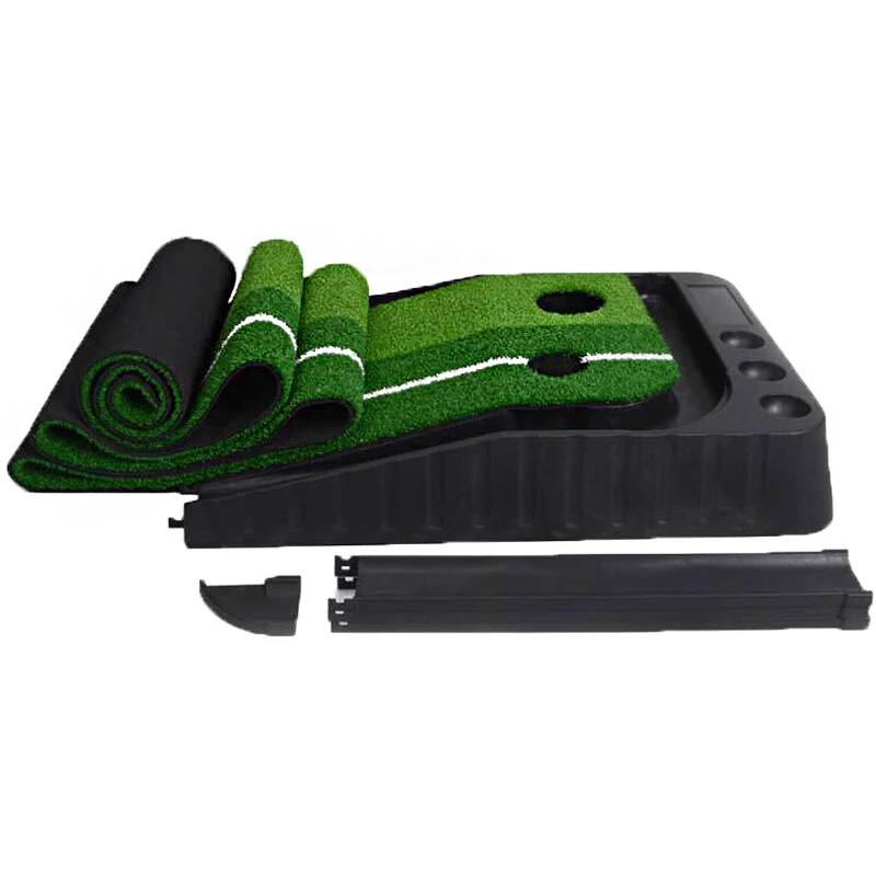 Direct Best Quality Indoor Golf Putting Green Mat Channel Trainer Practice Mat for Golf Training