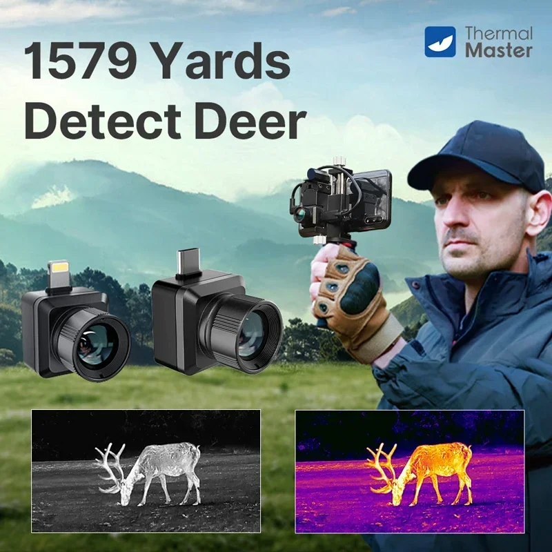 Thermal Imager for Hunting Deer 1579 Yards T2PRO Night Vision Monocular Scope for IPhone and Android Smartphone