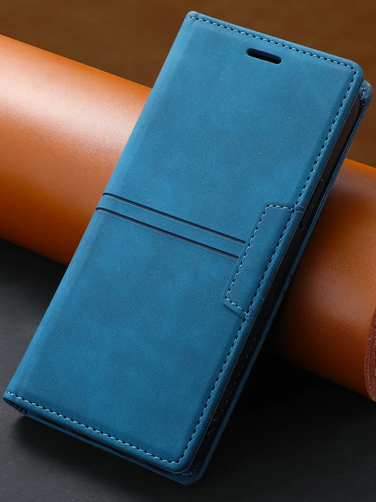 Lederen Flip Wallet Case voor iPhone 17 16 15 14 Pro Max 13 11 12 XS Max XR 16E 8 7 Plus SE Magnetische Kaarten Houder Telefoon Cover - afbeelding 2