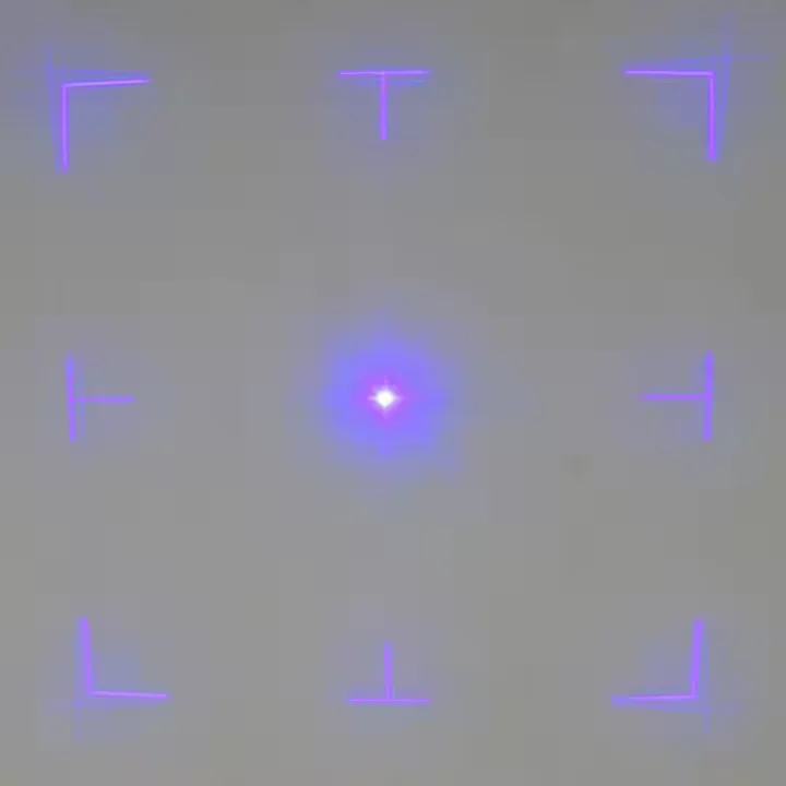 Laser Module Square DOE 34 Degree Lens with Center Point Square Frame DOE Module