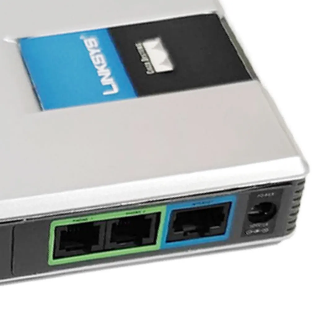 Adaptador de voz de telefone VoIP Linksys PAP2T desbloqueado SIP VoIP Adaptador de telefone de Internet 2 portas FXS Plugue americano