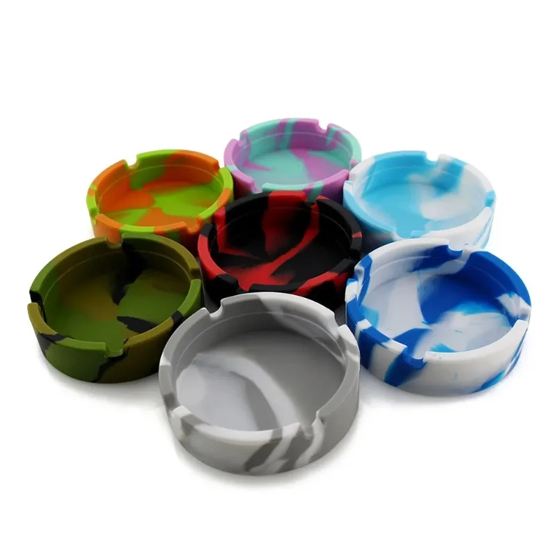 Silicone Ashtray for Home Glow In The Dark Creative Luminous Ashtrays House Cigarette Tobacco Smoking Accessories