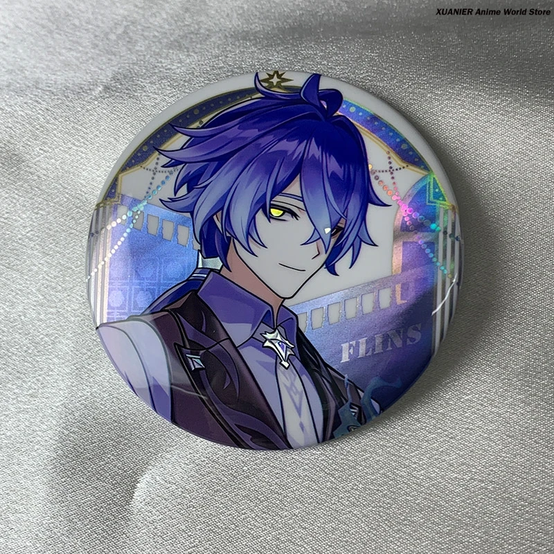 Badge double flash en fer blan - Anime Cosplay Seri avis et prix