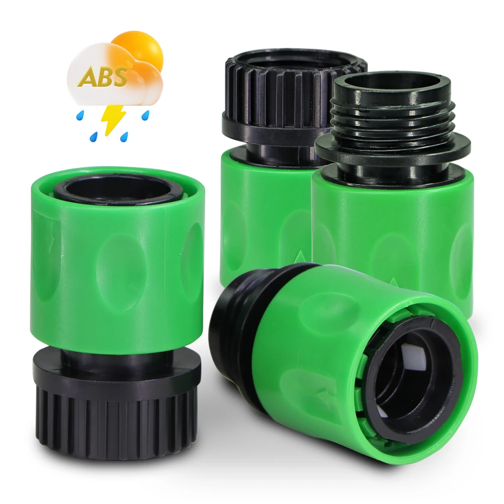 3/4'' ABS Garden Hose Connector Quick-Connect Leak-Proof Fittings for Watering Car Washing & Cleaning Male Female Thread Options