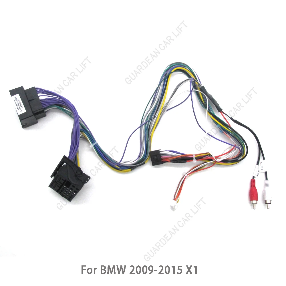 Car Radio Wiring For BMW 09-15 X1 Power Cord (Retain CD) Cable 16Pin Harness Adapter With CANBUS Box 2DIN Head Unit Stereo Plug