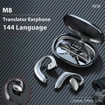 M8 Translator Earbuds 144 Languages ​​Real Time Translator Earphones Smart Voice Translator Earbuds Wireless Translator Headphones