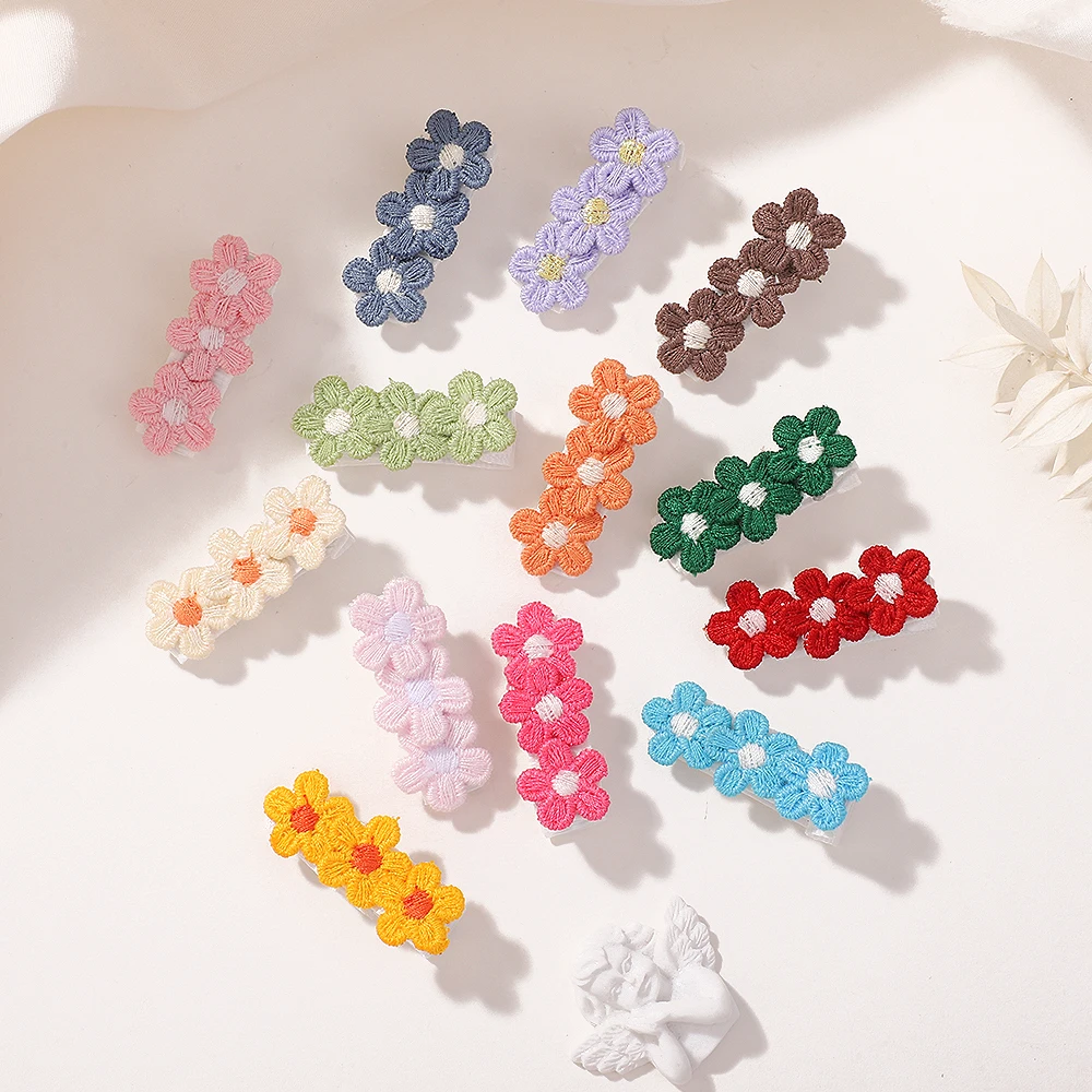 10Pcs Baby Hair Clip Mini Flower Hairpins for Toddler Children Girl Lovely Hairgripes Barrettes Headwear Accessories